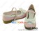 White Pink Heart Shaped Ruffle Low Flat Princess Lolita Shoes