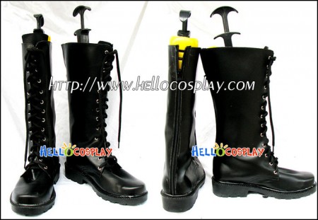 Boy Punk Black Long Boots