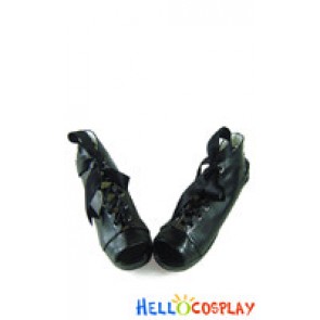 Black Ribbon Laces Wedge Princess Lolita Sandals