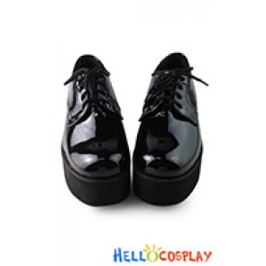 Lolita Shoes Punk Mirror Black Kuroshitsuji Baron Daily Platform