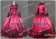 Marie Antoinette Victorian Ball Gown Cosplay Red Wedding Dress