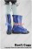 Naruto Cosplay Shoes Blue Short Boots
