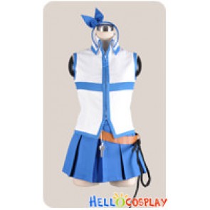 Fairy Tail Cosplay Lucy Heartfilia Blue White Uniform Costume