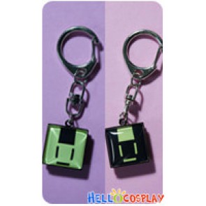 Dramatical Murder DMMD Cosplay Noiz Green Black Duplex Sides Keychain