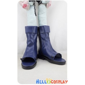 Naruto Cosplay Shoes Pleather Boots Blue