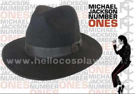 Michael Jackson Black Fedora Cashmere Hat
