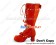 Matt Red Heart Lace Bows Chunky Princess Lolita Boots