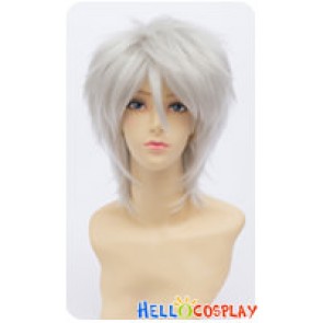 Gin Tama Gintoki Sakata Cosplay Wig 30CM Silvery White Hunter x Hunter Killua Universal Layered Short