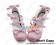 Mirror Pink White Ruffle Bows Straps Chunky Princess Lolita Shoe