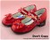Mirror Red Ruffle Instep Straps Chunky Princess Lolita Shoes
