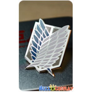 Attack On Titan Cosplay Free Wings Badge Silver Blue White