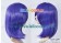 Purple Blue 45cm Cosplay Straight Wig