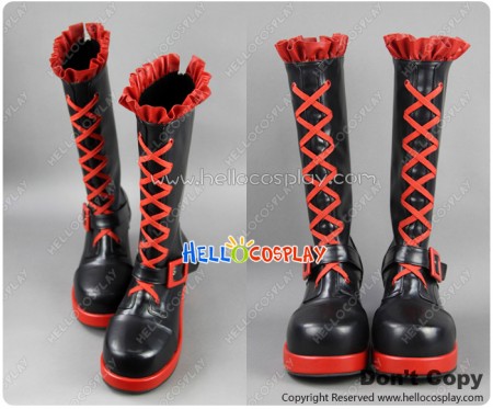 RWBY Ruby Rose Cosplay Ruby Crescent Rose Black Long Boots