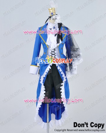 Black Butler Cosplay Ciel Phantomhive Blue Uniform White Camellia Costume