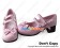 Princess Lolita Shoes Pink Matte Chunky Double Straps Heart Shaped Buckles Bows