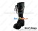 Matte Black Zipper Crossing Straps Chunky Punk Lolita Boots