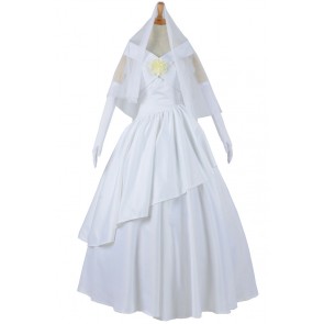 Attack On Titan Shingeki No Kyojin Cosplay Mikasa Ackerman Wedding Dress Costume