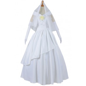 Attack On Titan Shingeki No Kyojin Cosplay Mikasa Ackerman Wedding Dress Costume