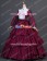 Civil War Victorian Striped Puff Sleeved Tiered Party Gown Period Lolita Dress Costume