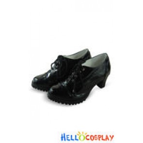 Black Butler Cosplay Shoes Grell Sutcliff Black Shoes