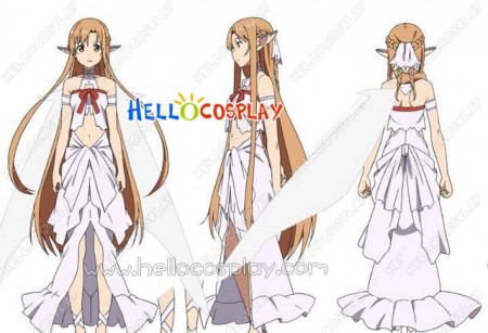 Sword Art Online Alfheim Online ALO Cosplay Asuna Yuuki Dress Costume