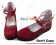 Wine Red Suede Ankle Straps Flat Sweet Lolita Shoes