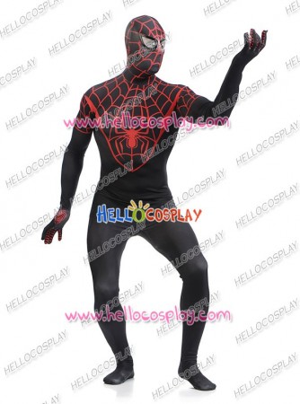 Spider Man Peter Parker Cosplay Costume Jumpsuit Black New Ver