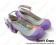 Purple Back Bow White Ruffle Strap Chunky Princess Lolita Shoes