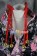 Lolita Cosplay Black Flowers Japan Kimono Maid Dress Costume