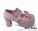Matt Pink Double Straps Chunky Fashion Princess Lolita Shoes
