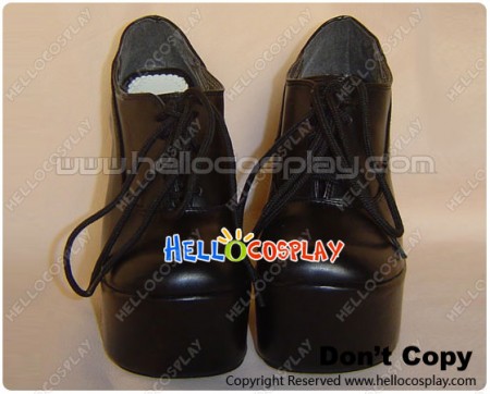 Black Shoelace Chunky Punk Lolita Shoes