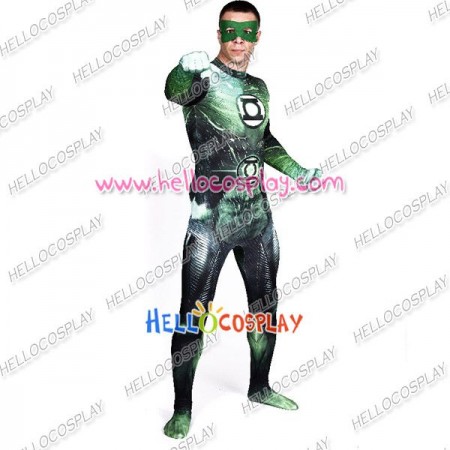 Green Lantern Hal Jordan Cosplay Costume Jumpsuit