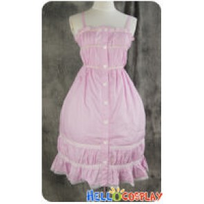 Gothic Lolita Cosplay Pink Sweet Summer Dress Costume