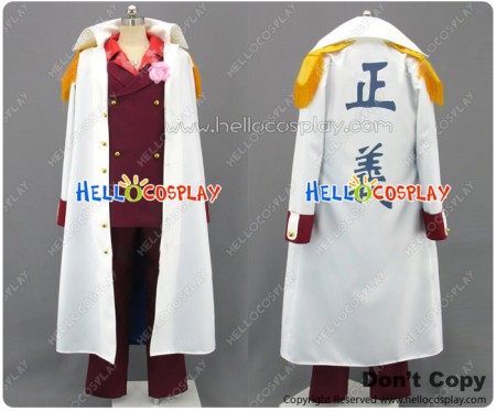 One Piece Cosplay Akainu Sakazuki Costume Admiral Sakazuki Dark Red Suit