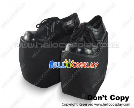 Matte Black NaNa Lacing Platform Punk Lolita Shoes