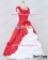 Renaissance Gothic Reenactment Red Ball Gown Ribbon Lolita Dress