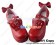Princess Lolita Shoes Wine Red Matte Imperial Crown Chunky Lacing Bow Ankle Strap
