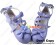 Princess Lolita Shoes Sweet Purple Matte Chunky Ankle Straps Ruffle Lace Bows
