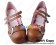 Princess Lolita Shoes Chunky Light Brown Double Straps Heart Shaped Buckles