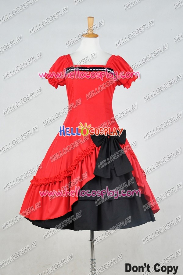 red black one piece dress