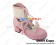 Matt Pink White Bow Lacing Straps Chunky Princess Lolita Shoes