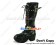 Black Red Long Lacing Buckles Chunky Princess Lolita Boots