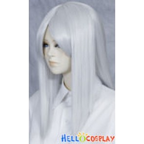 White Grey 50cm Cosplay Straight Wig