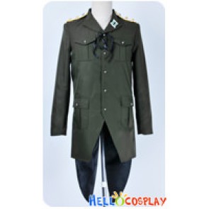 Strike Witches Cosplay Gertrud Barkhorn Costume Army Green Uniform