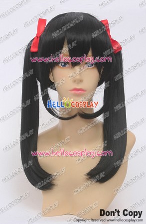 Love Live Cosplay Nico Yazawa Wig Long Double Ponytails Black