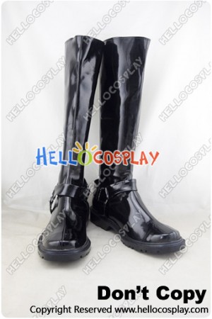 Gintama The Movie Cosplay Shoes Shinpachi Shimura Black Boots