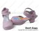 Pink Double Ankle Straps Ruffle Chunky Sweet Lolita Shoes
