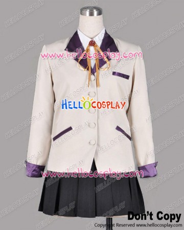 Angel Beats Cosplay Angel Kanade Tachibana Costume School Girl Uniform