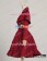 Gothic Lolita Cosplay Victorian Cape Reenactment Steampunk Stage Red Dress Costume