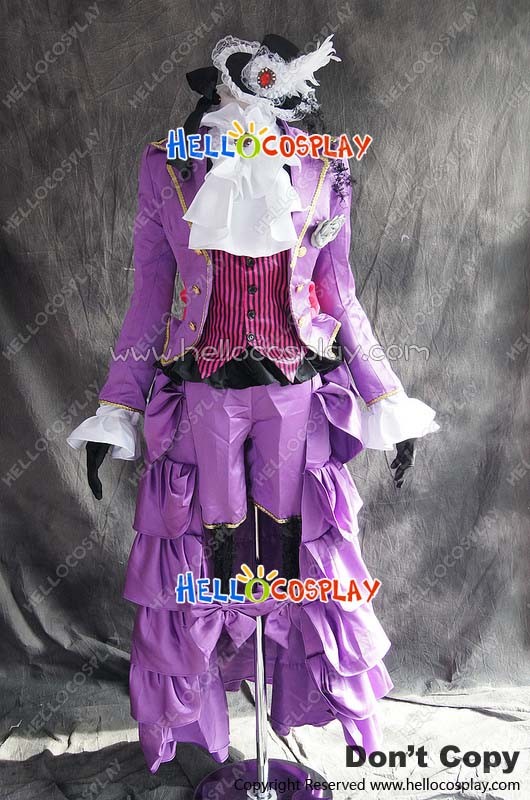 Black Butler 2 II Cosplay Earl Alois Trancy Purple Uniform Costume New